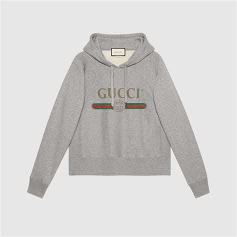 hooded cotton sweatshirt with gucci print replica|knockoff gucci t shirt.